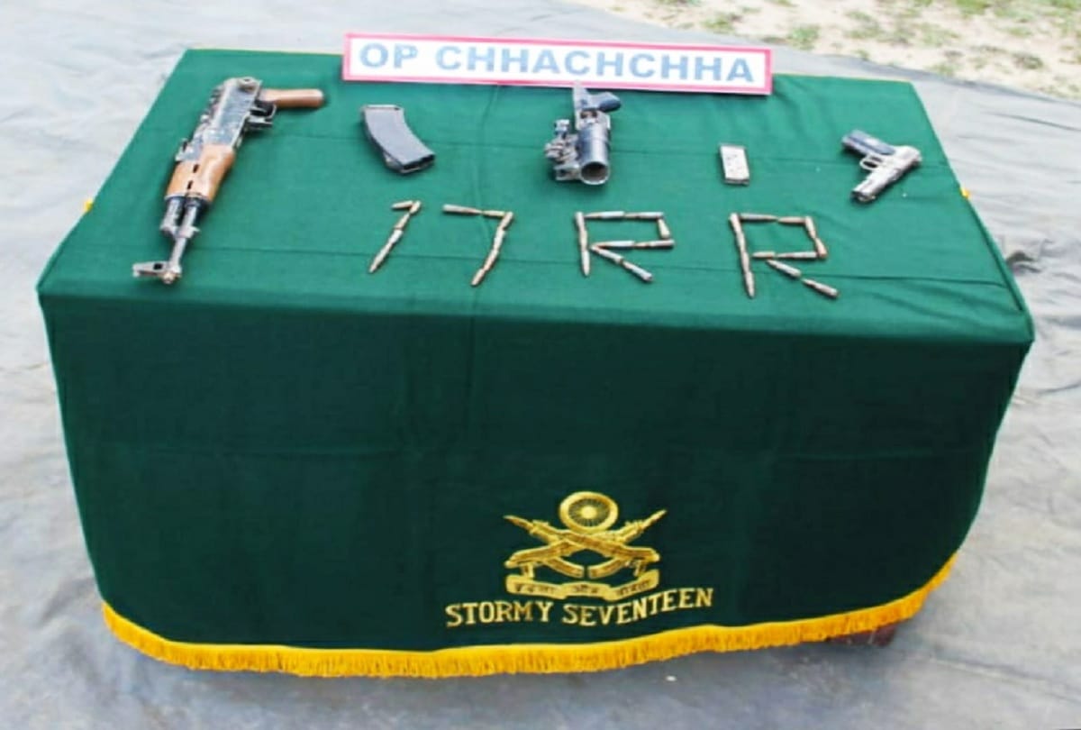hideout busted by sog kishtwar 17 RR and 52 crpf in Tokranar Bela Nala and Chicha areas