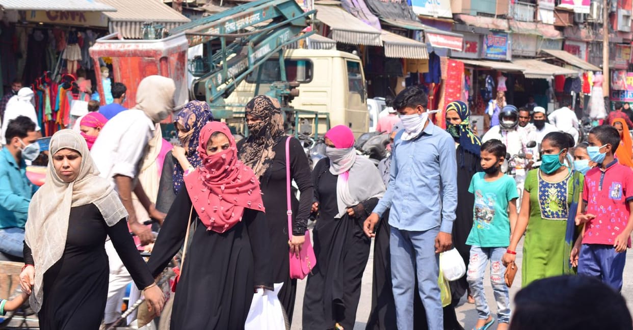 Social distancing is flying in the markets