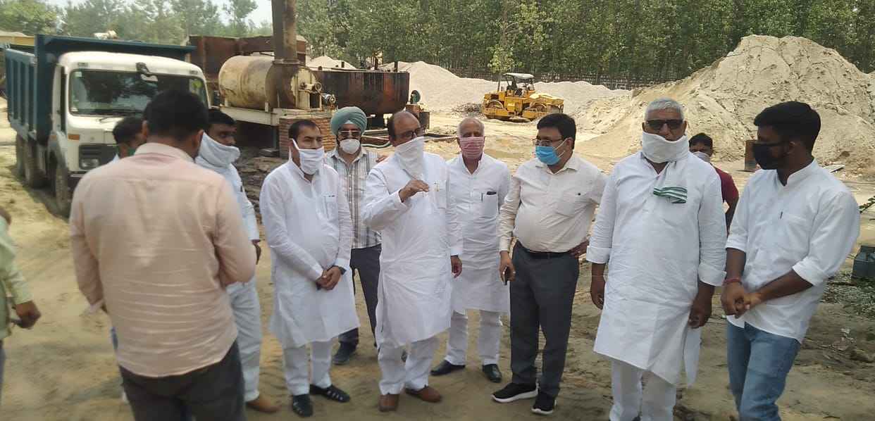 MP tested quality of road under construction