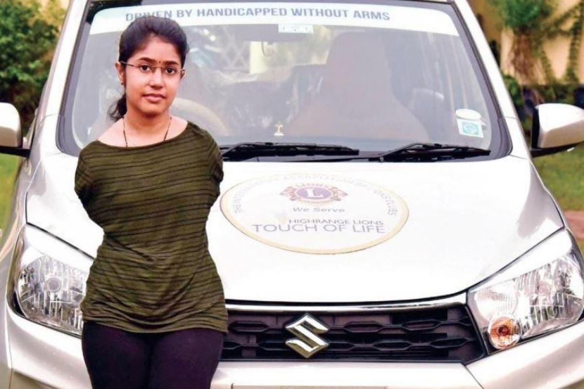 jilumol marriott thomas became asia first women driver who have no arms