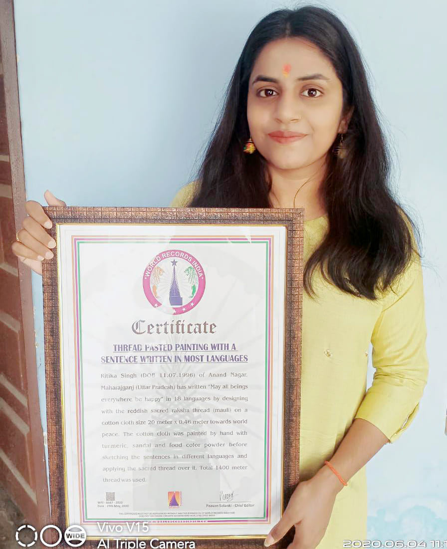 world record of world peace message