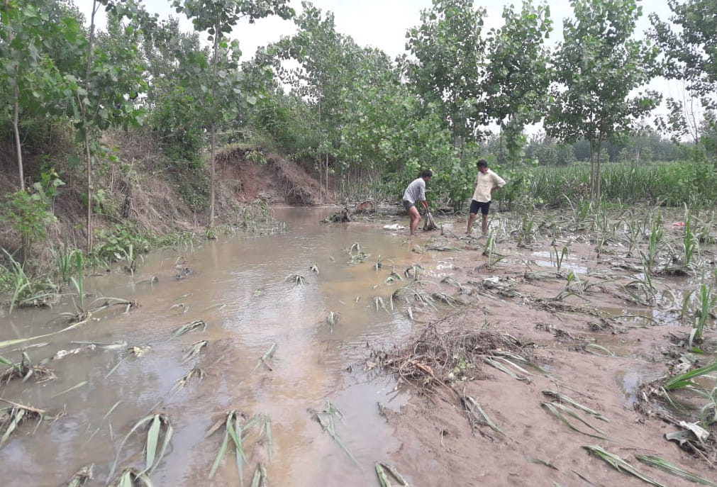 The road to the link canal was broken