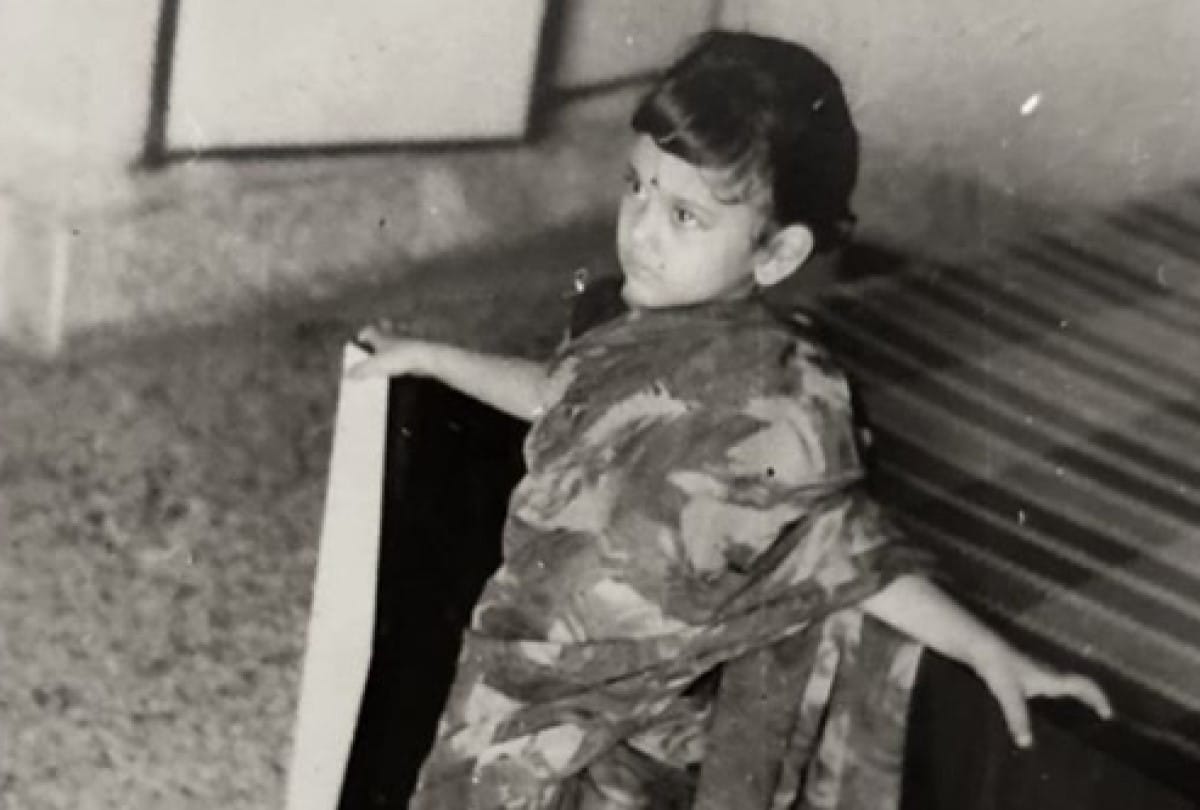 ramayan sita aka dipika chikhlia share childhood throwback photo with saree