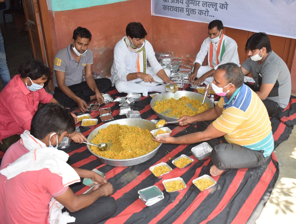 congress ka seva satya grah suru