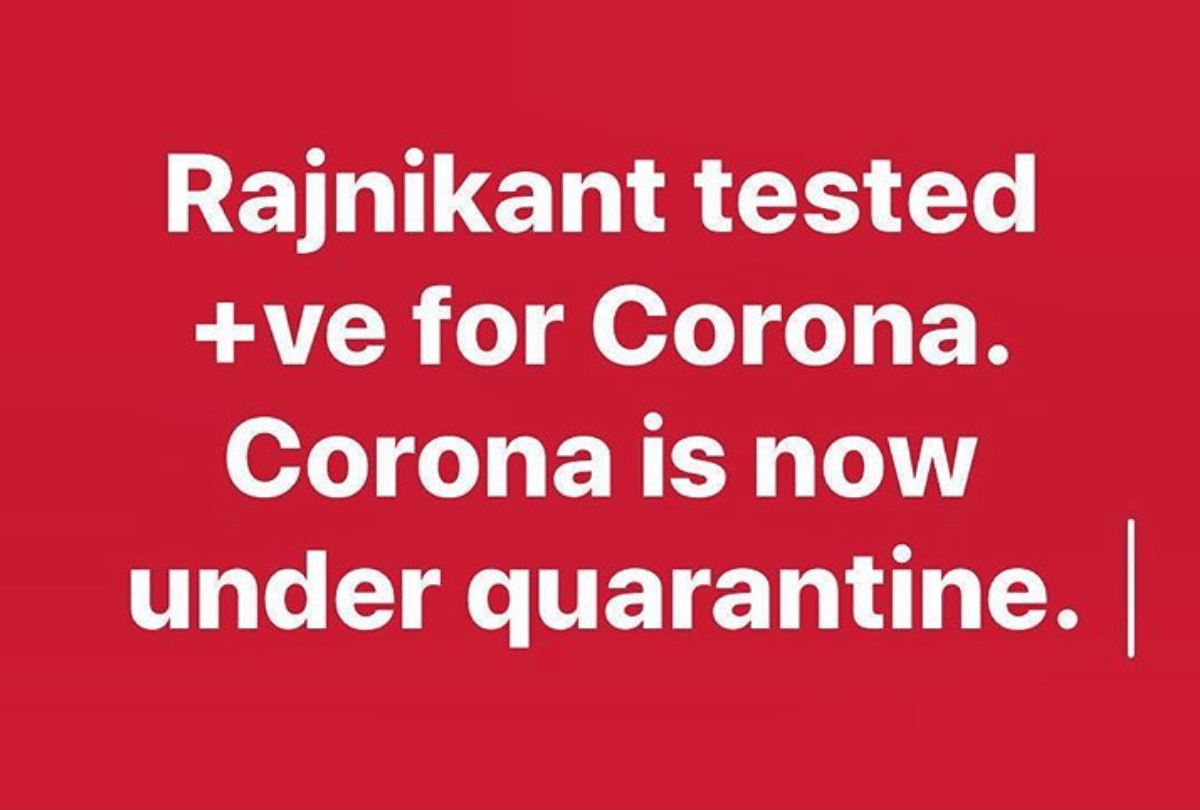 Rajinikanth tested positive for corona Rohit Roy trolled after post this joke