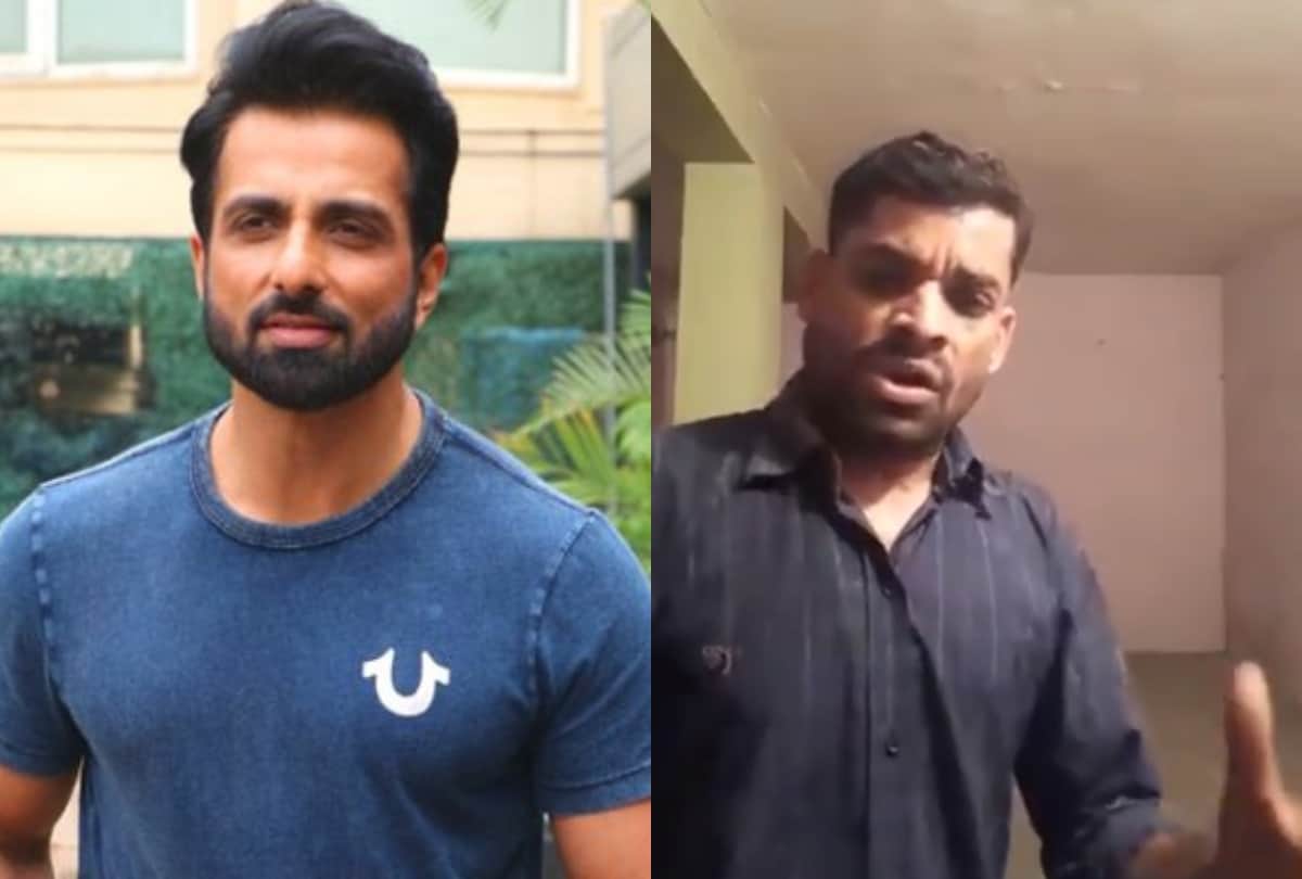 sonu sood reaction after a man sung a song for him