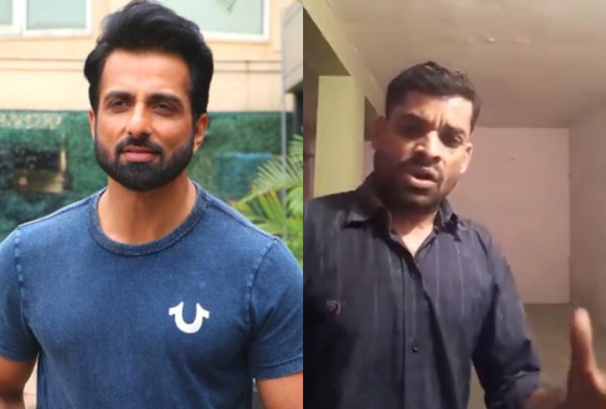 sonu sood reaction after a man sung a song for him