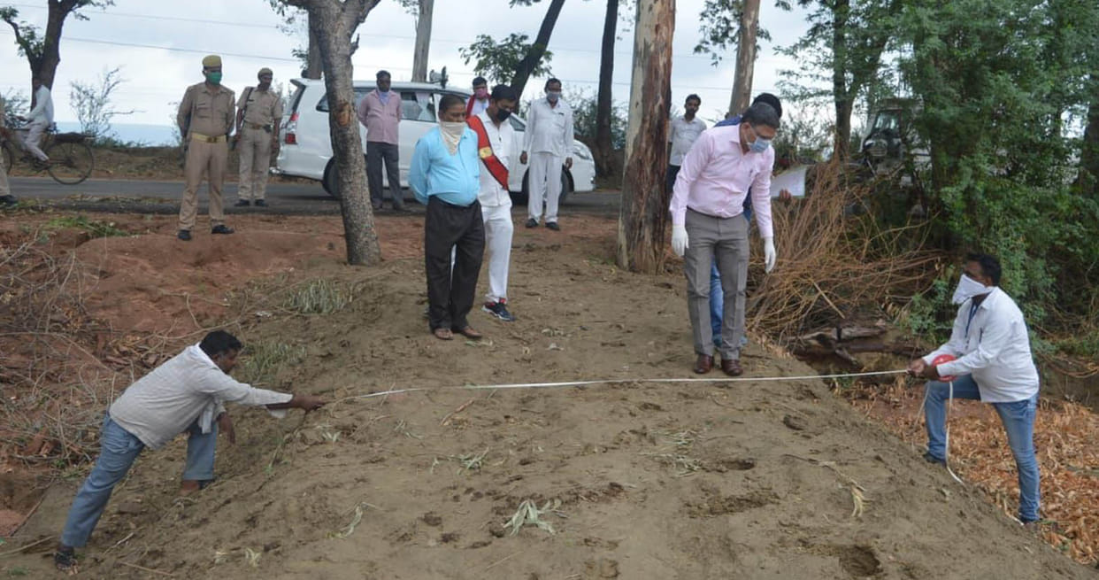 DM got the soil of the road being constructed from MNREGA