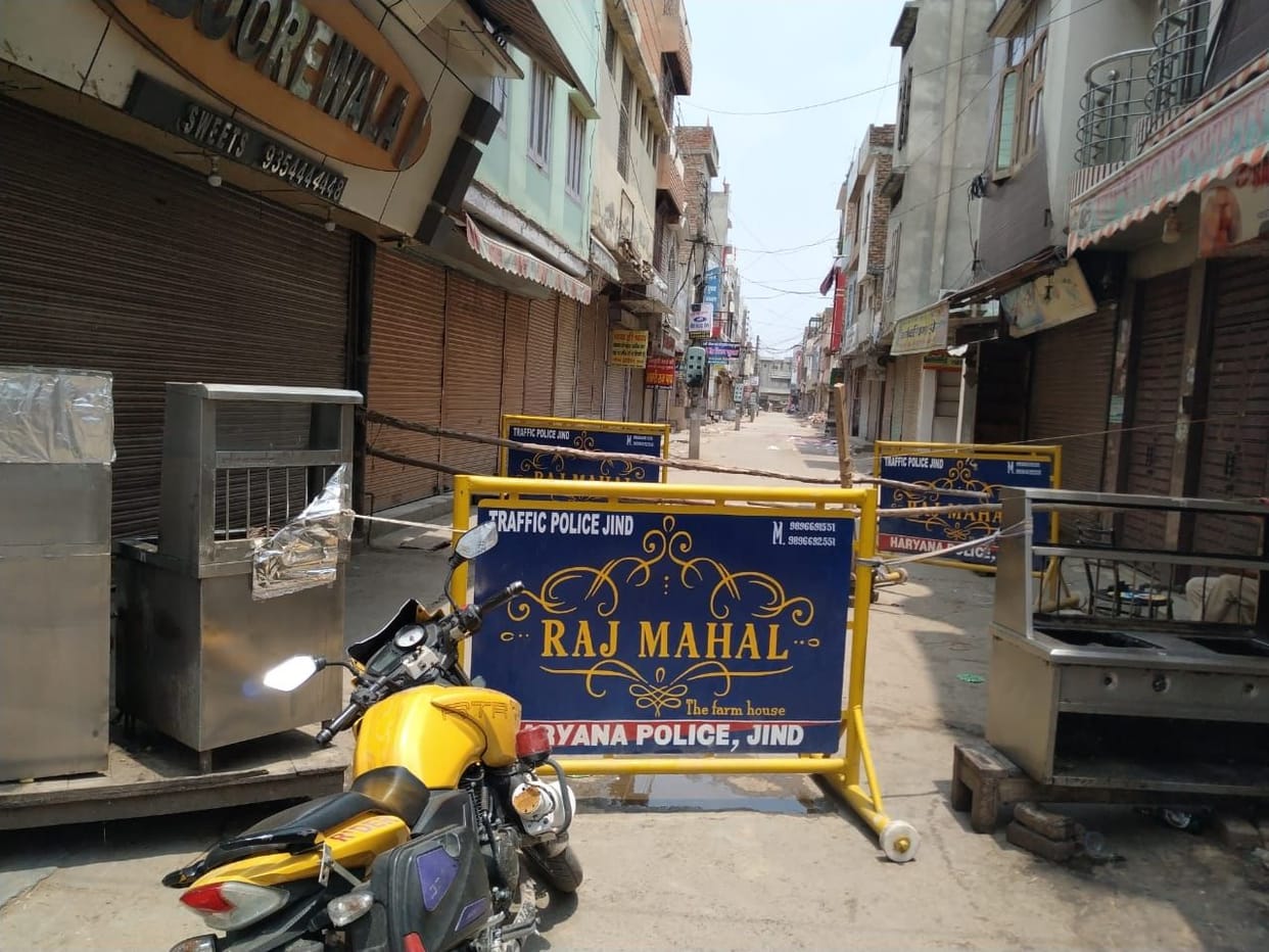 corona positive, cantonment area, seal, jind