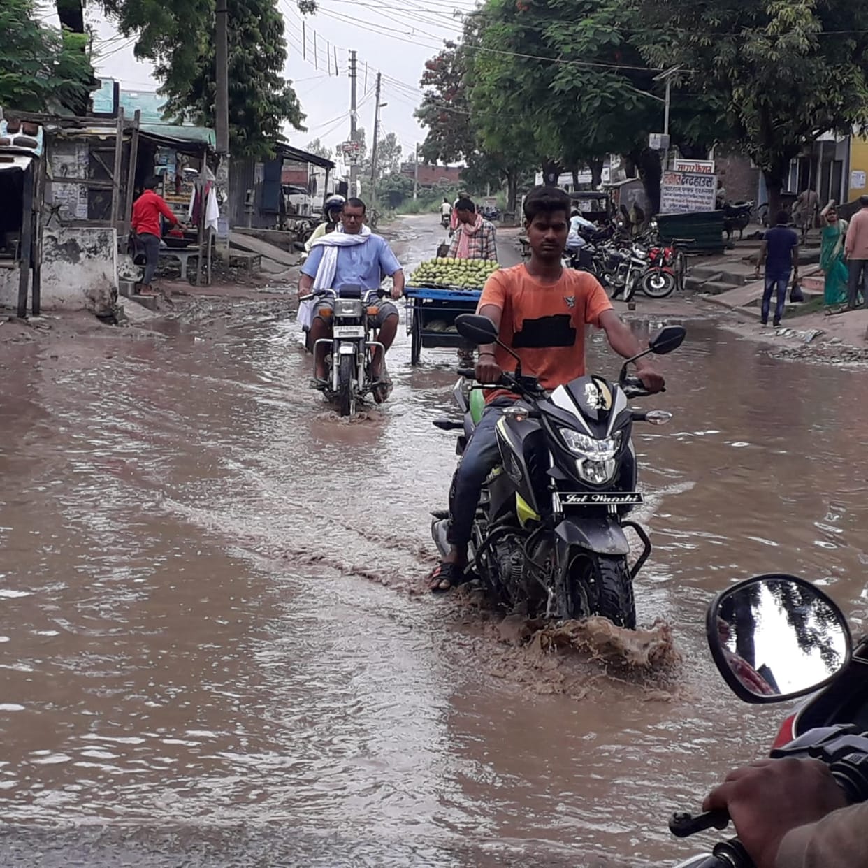 Light rain has exposed the plight of roads