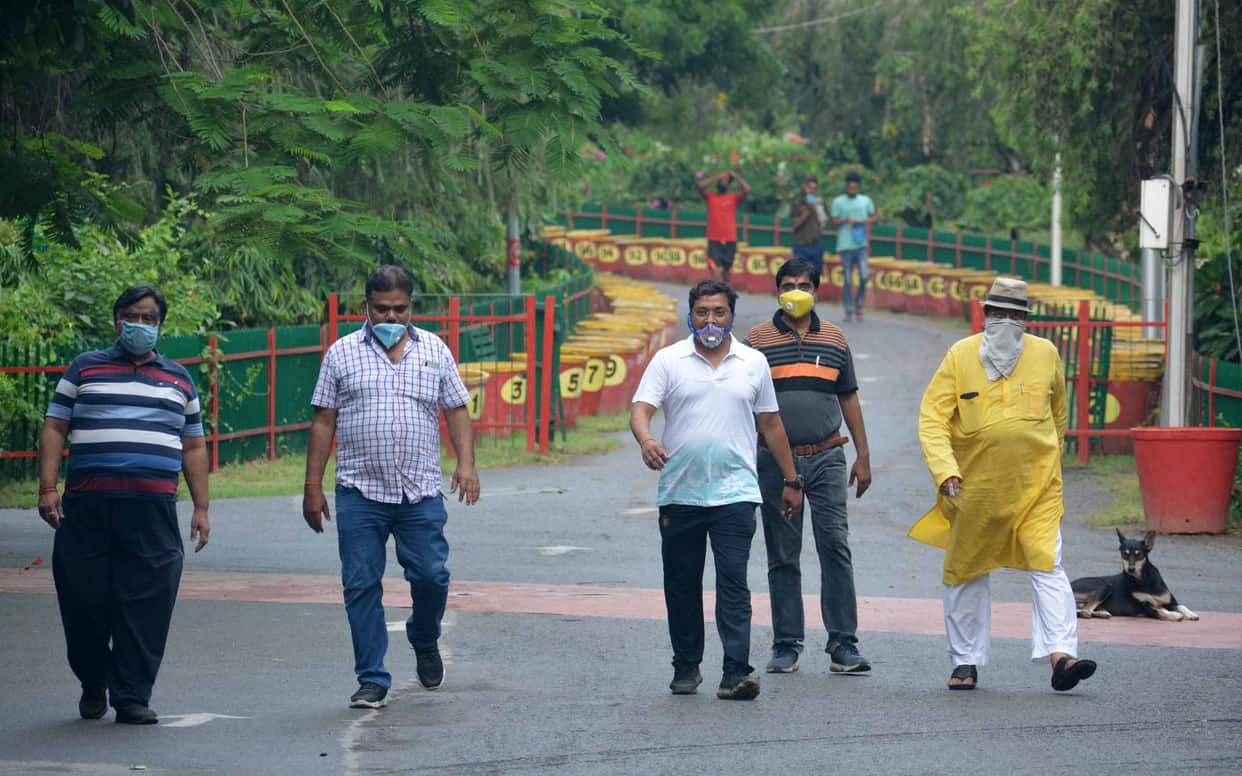 Good morning of Azad Park faded due to rain