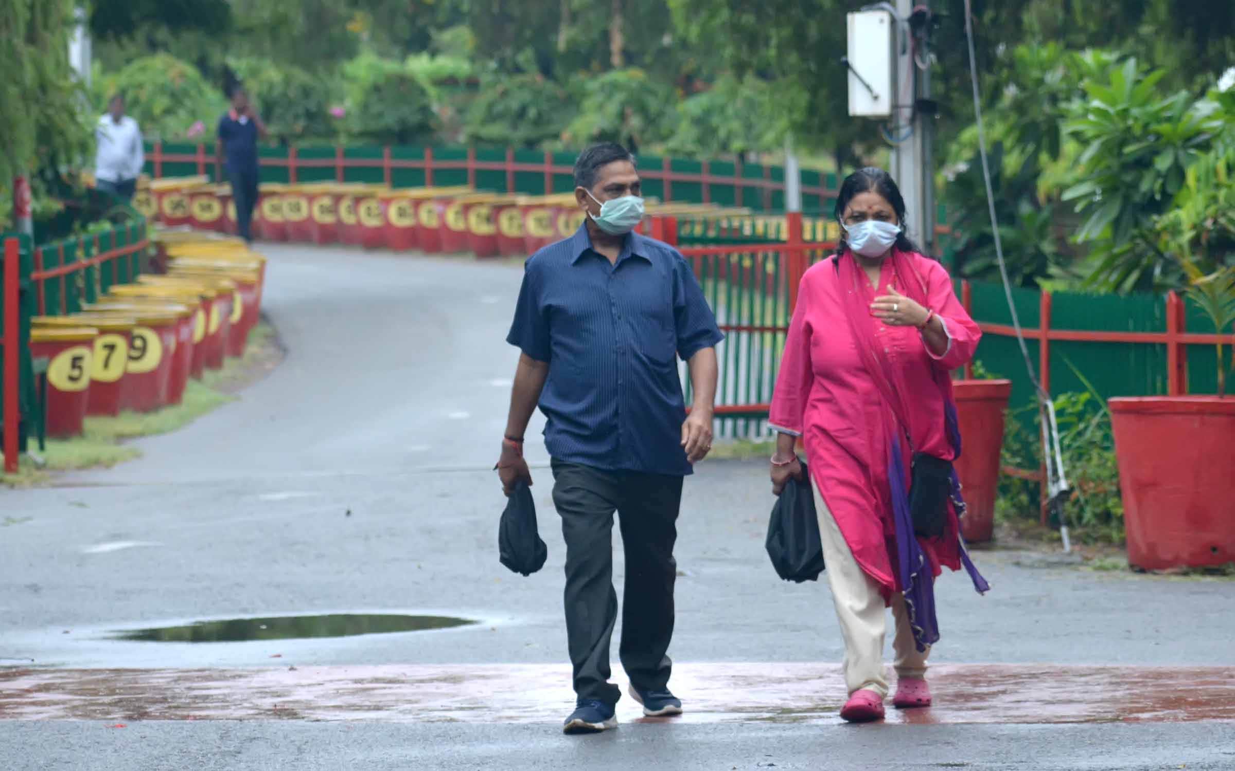 Good morning of Azad Park faded due to rain