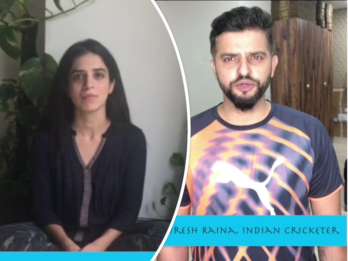 Cricketer Suresh Raina appreciates Yoga session of Mansi Gulati amidst corona outbreak