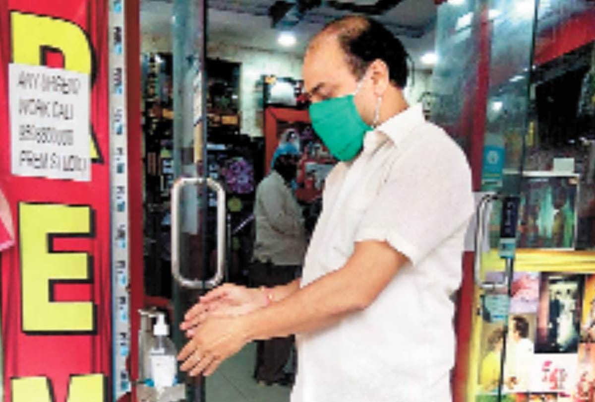 shopkeepers are sanitizing clothes after every trial in lucknow