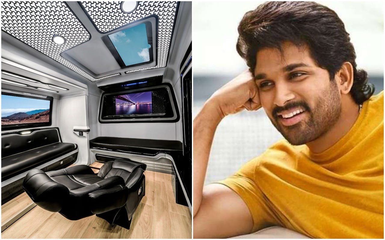Allu Arjun vanity van looks exquisite on the outside as well as inside