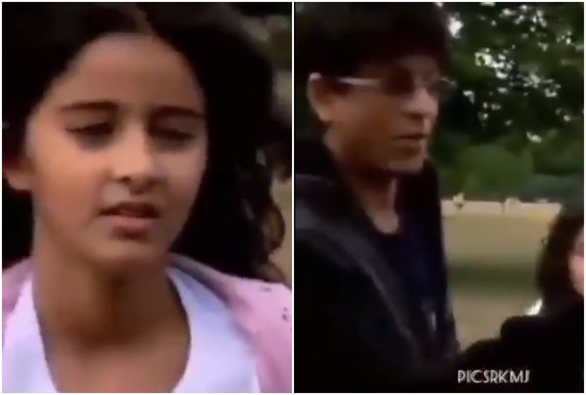 Throwback Video of Shahrukh Khan Playing Football With Son Aaryan Khan Ananya Panday and Shanaya Kapoor