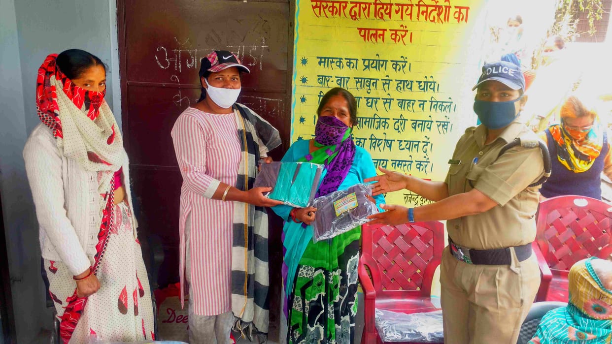 Women police engaged in defense armor campaign