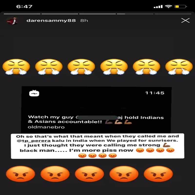 Darren Sammy posts video on instagram, calls out teammates who racially abused him during SRH