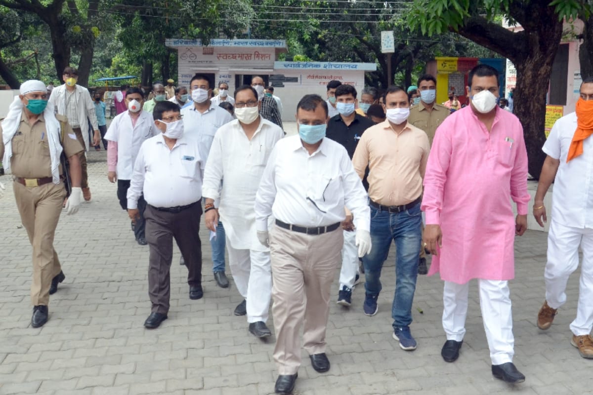 Corona positive state health minister Atul Garg visits Aligarh on 13th August