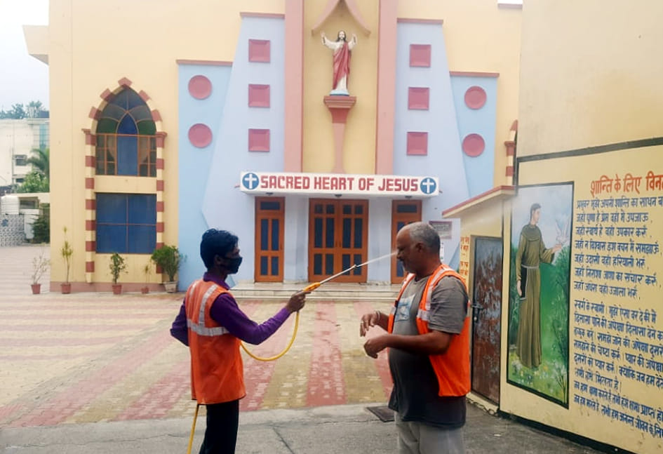 Cleanliness was done in religious places, sanitation was done