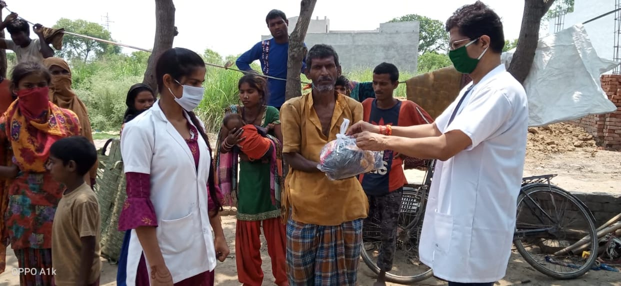 Provided ration material to 30 poor families