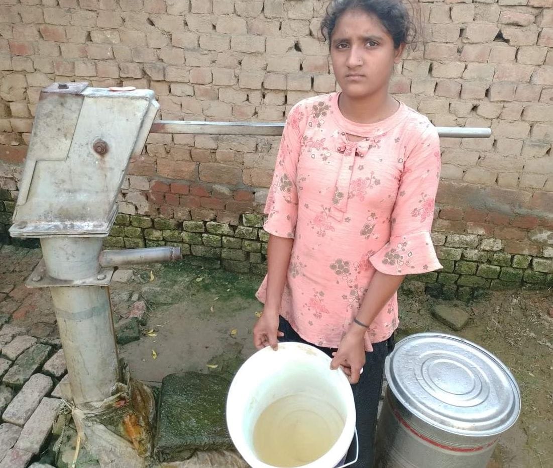 no clean water in sambhal village