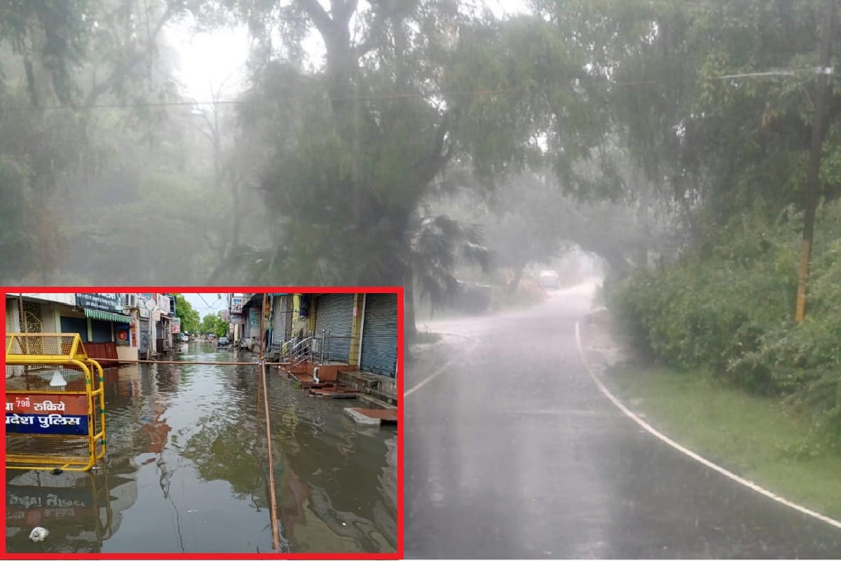 Fast rain has in Meerut city of Uttar Pradesh at today