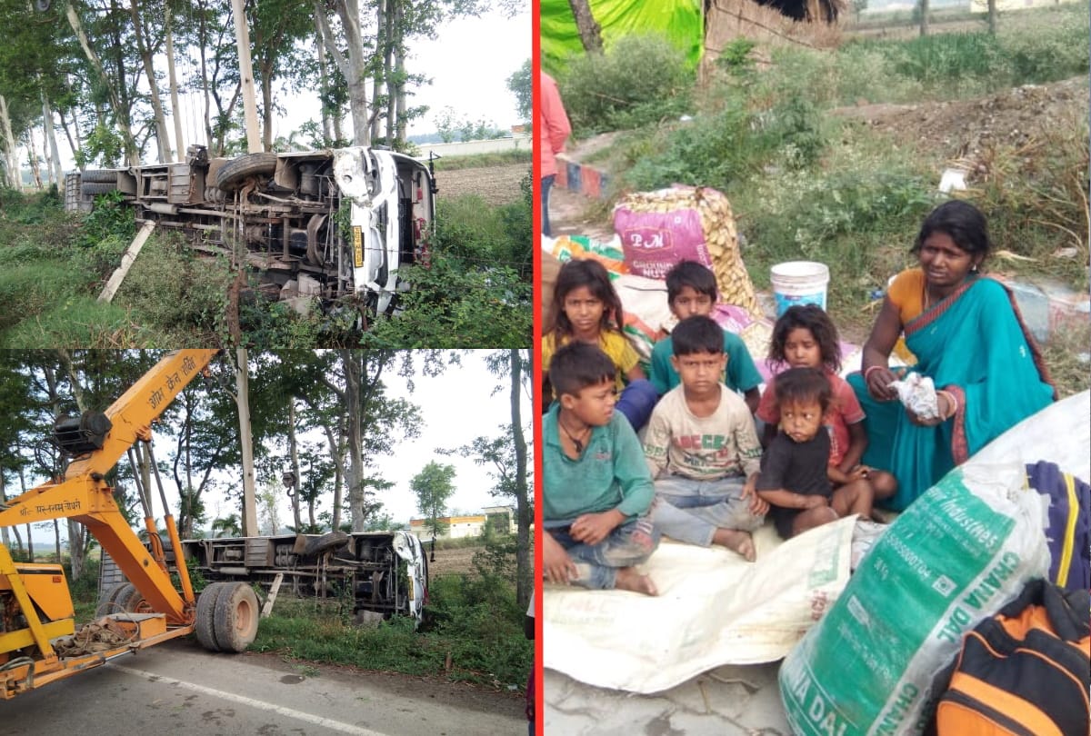 road accident in National Highway  NH28 basti
