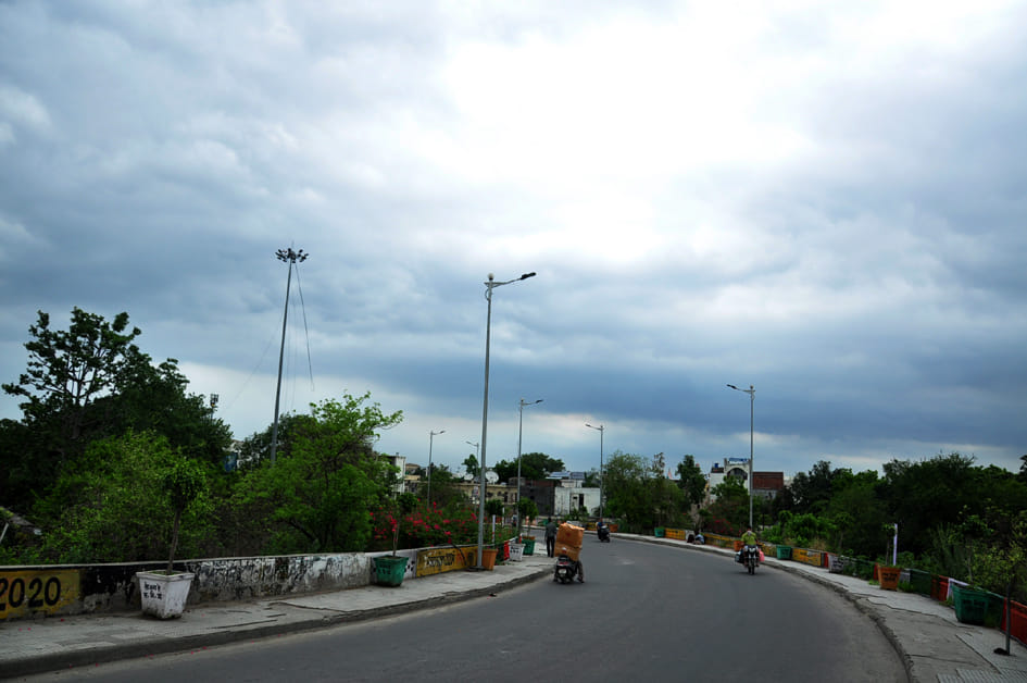 The weather became pleasant due to heavy rain