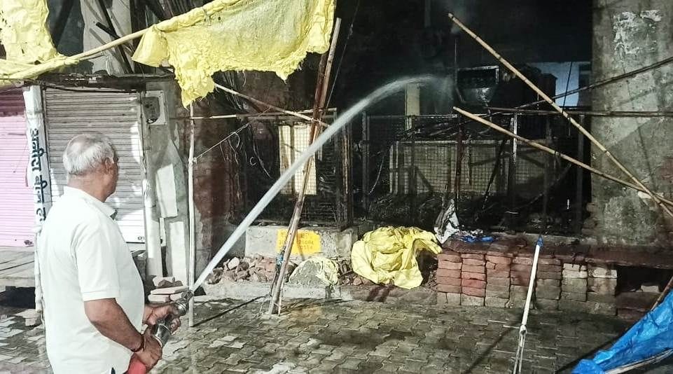 fire in transformer with a big blast