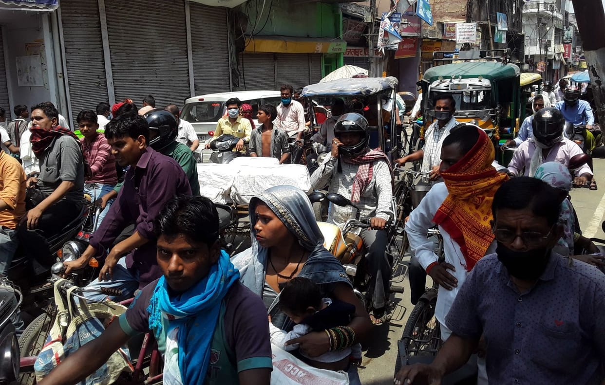 Hundreds of vehicles were stuck for two and a half hours in the jam at the Chowk