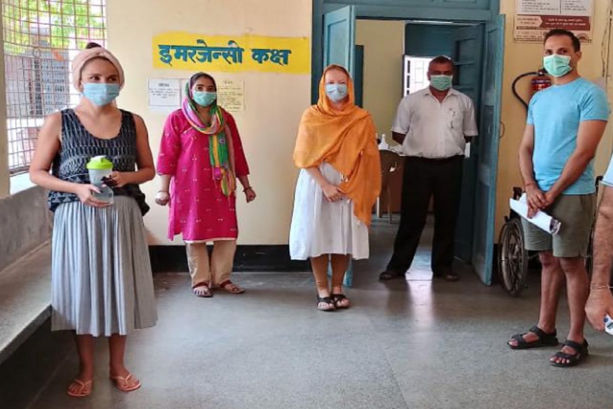Three people including two Russian girls were sent to quarantined ward in Hastinapur Meerut