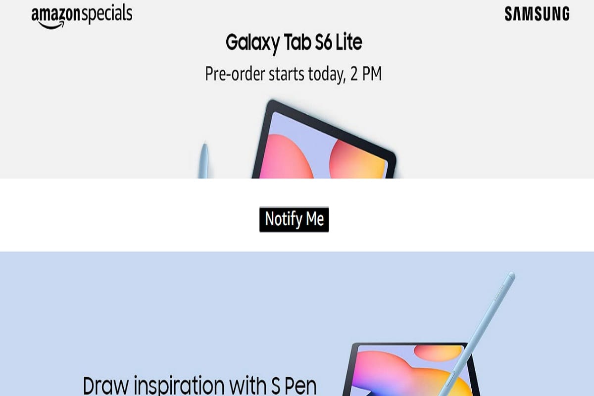Samsung Galaxy Tab S6 Lite Set to launch in india today know expected price and specifications