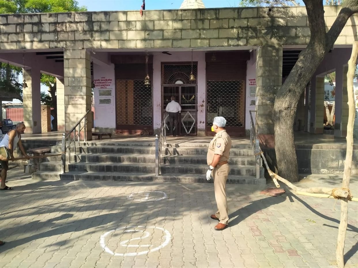maa bhadrkali temple gate close remain