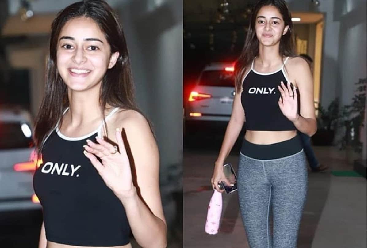 ananya pandey stylish wear in crop top see pictures