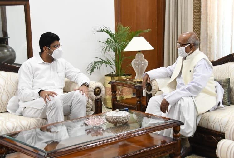 Haryana Deputy CM Dushyant Chautala Meets Governor Satyadev Narayan Arya