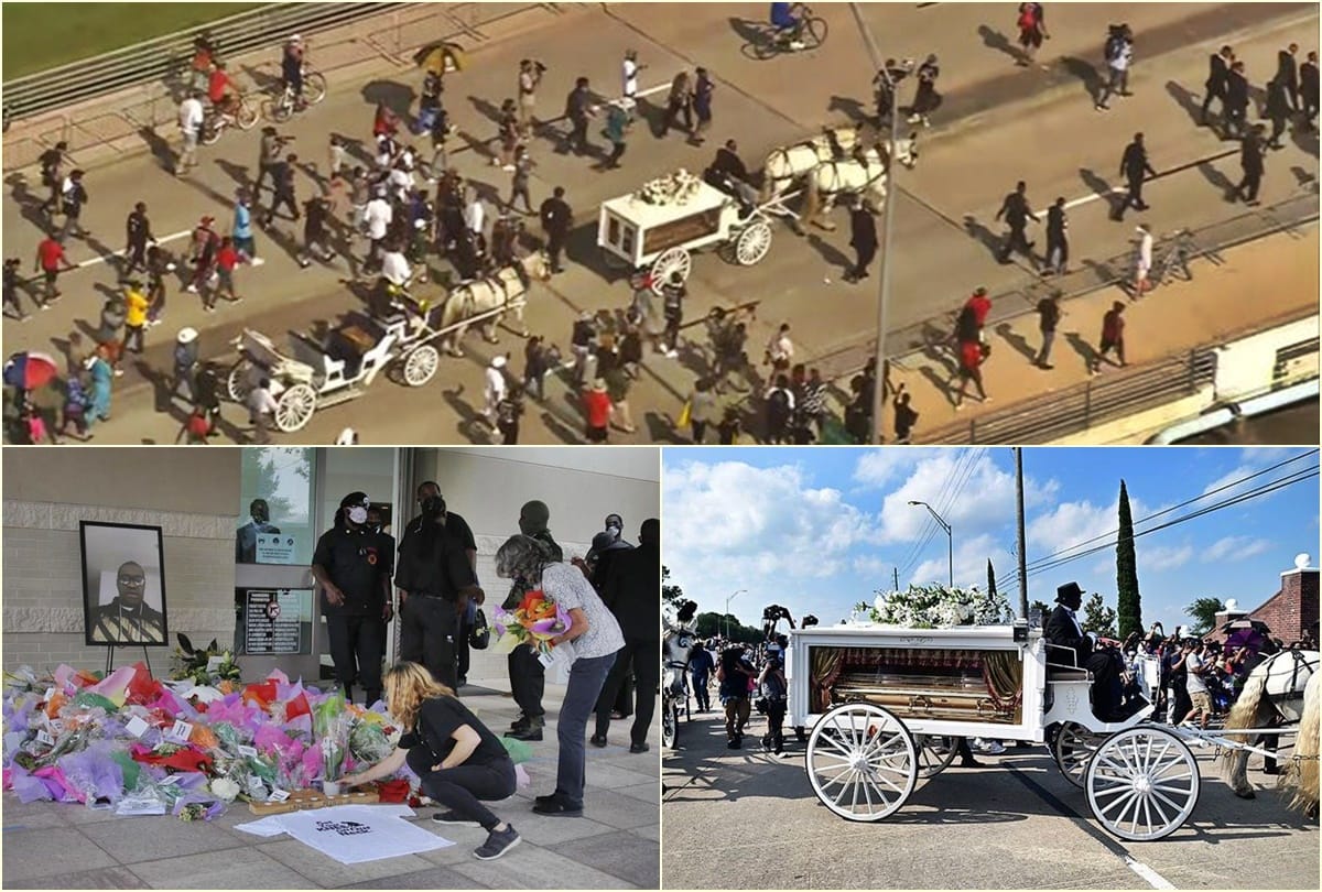 African-American George Floyd funeral buried After tribute meeting in church in Houston
