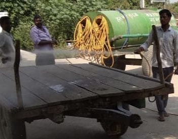 Sanitized the village of Rathore thrice