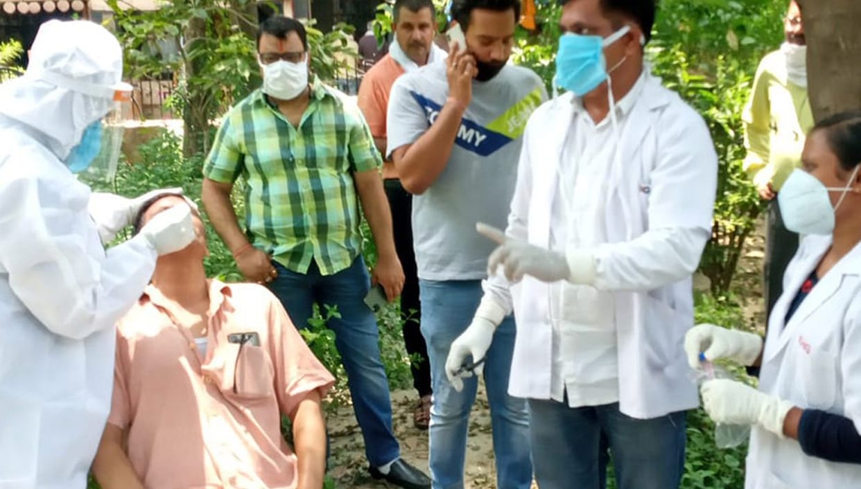 Ten members sampled in Madhkarimpur