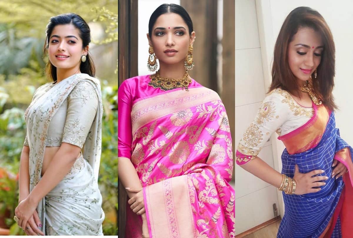 samantha akkineni rashmika mandanna to trisha look stunning in traditional silk saree take fashion inspiration from him
