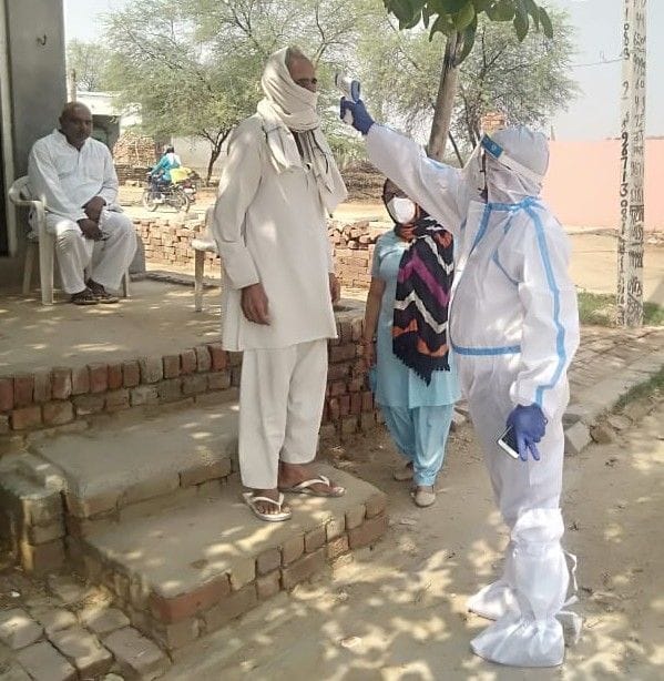 Corona positive 10 patients home isolate in bhiwani.