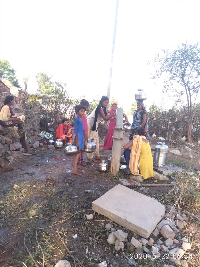 handpump give less water, people are in trouble