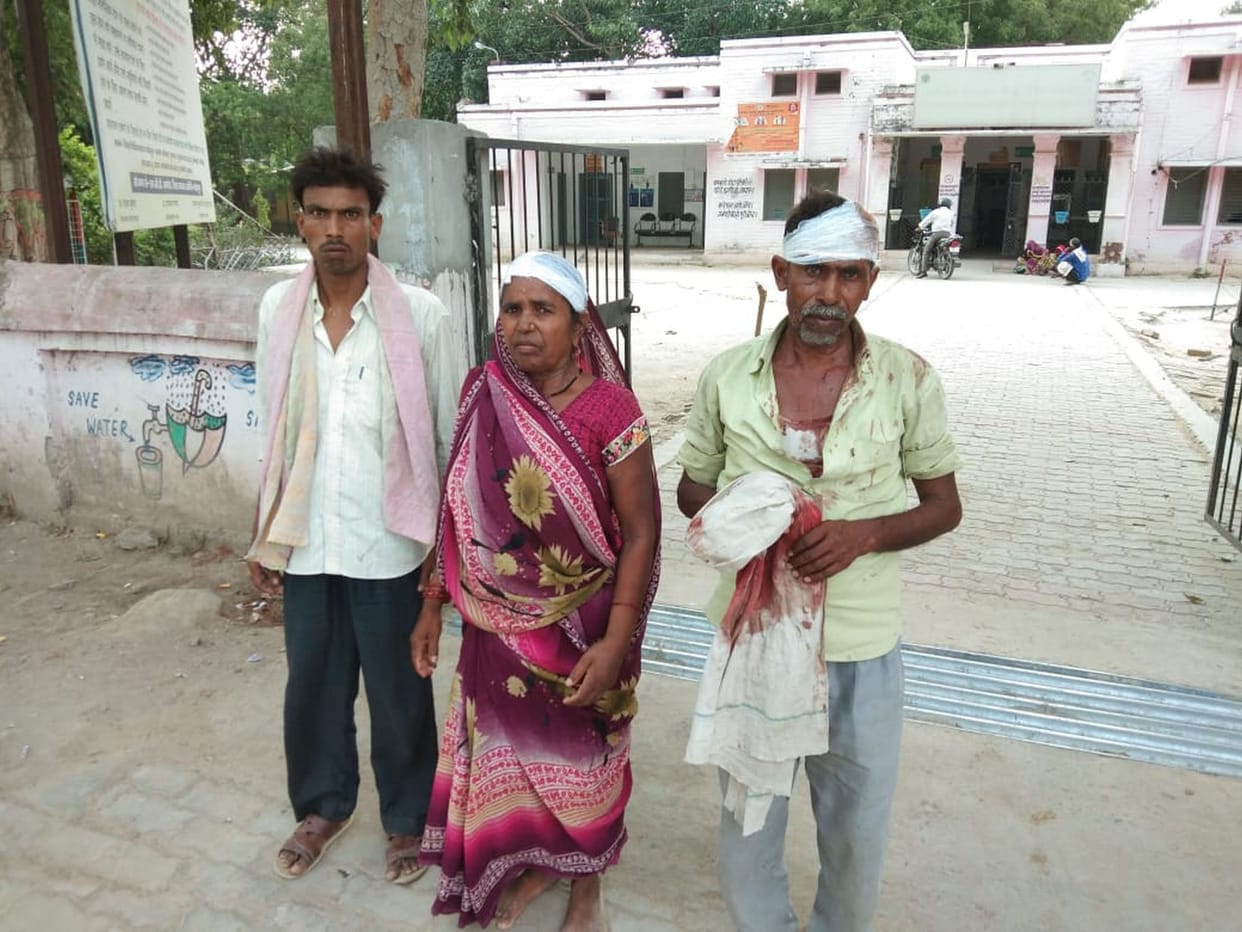 dispute over fishing, lathi sticks and three with father and son attacked with knife in fatehpur