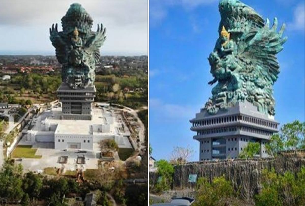 world tallest statue of lord vishnu in muslim country indonesia
