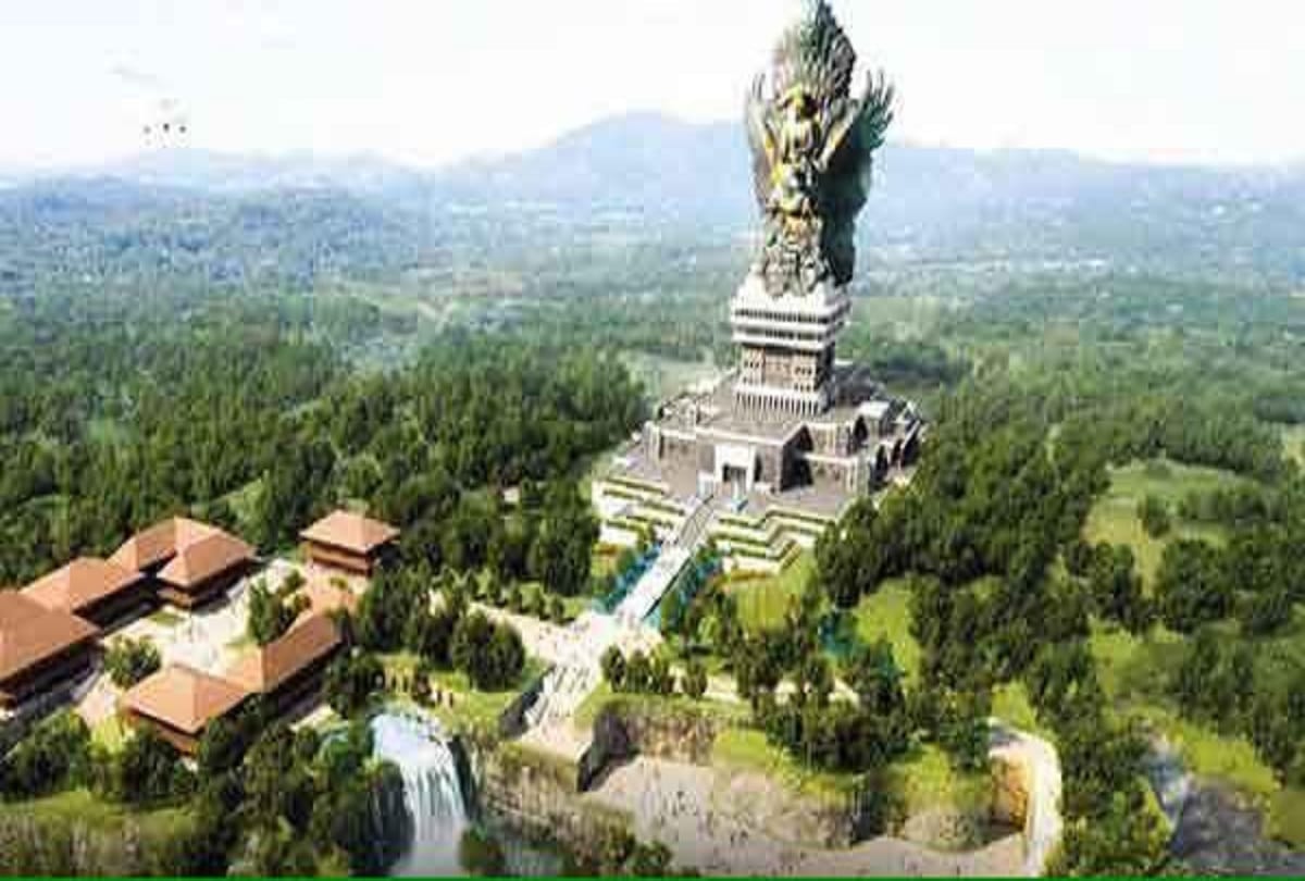 world tallest statue of lord vishnu in muslim country indonesia
