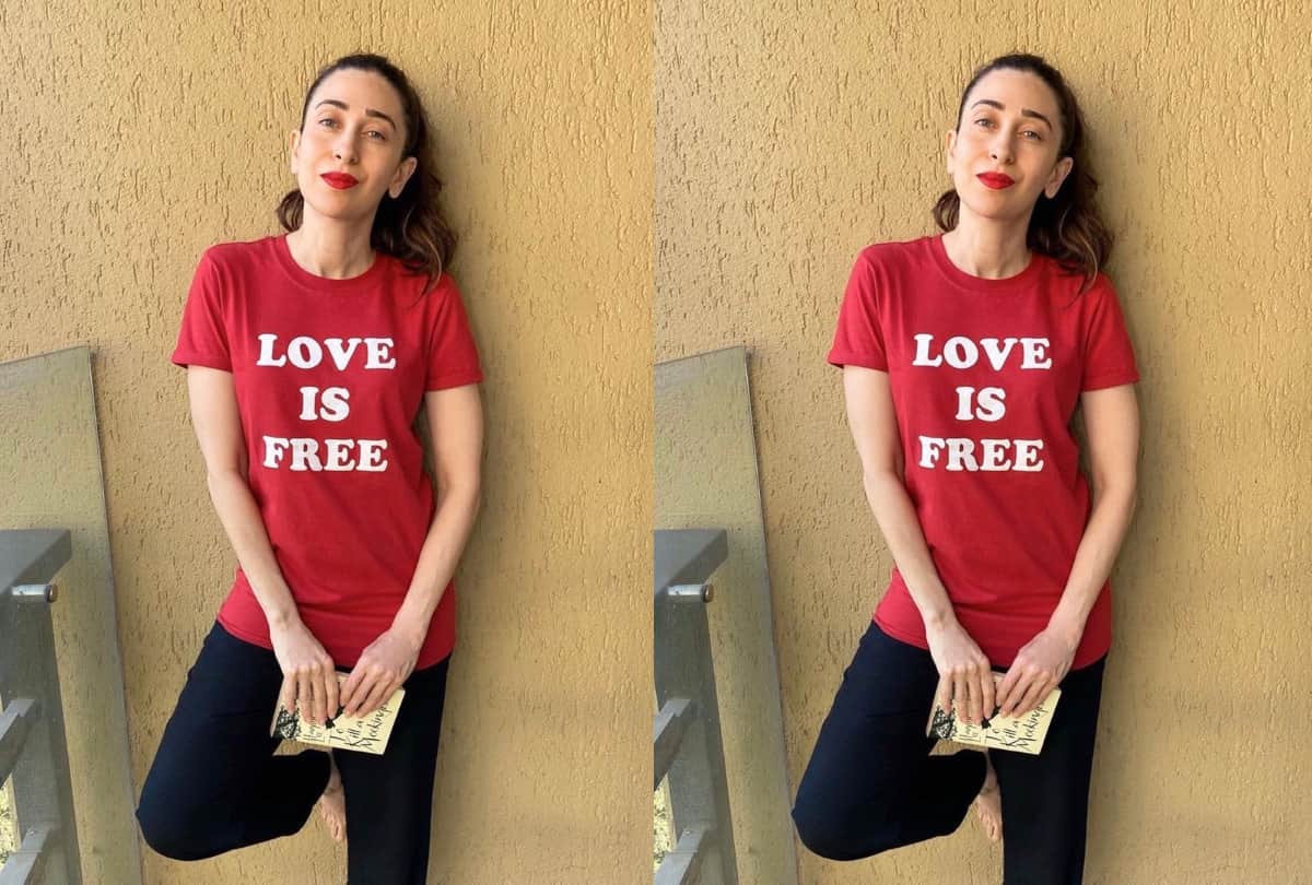 karisma kapoor wore very low price red t shirt during lockdown