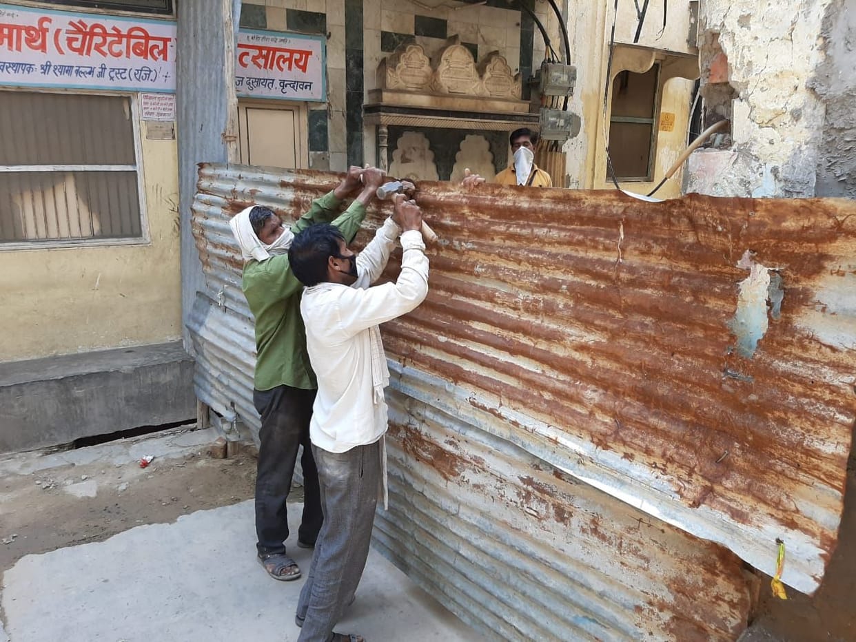 seal, hotspot, corona, positive, vrindavan,