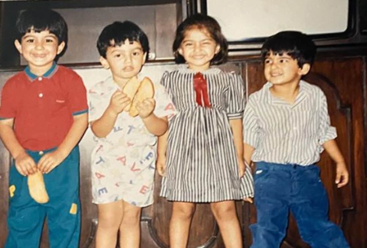 sonam kapoor childhood photo with her cousins