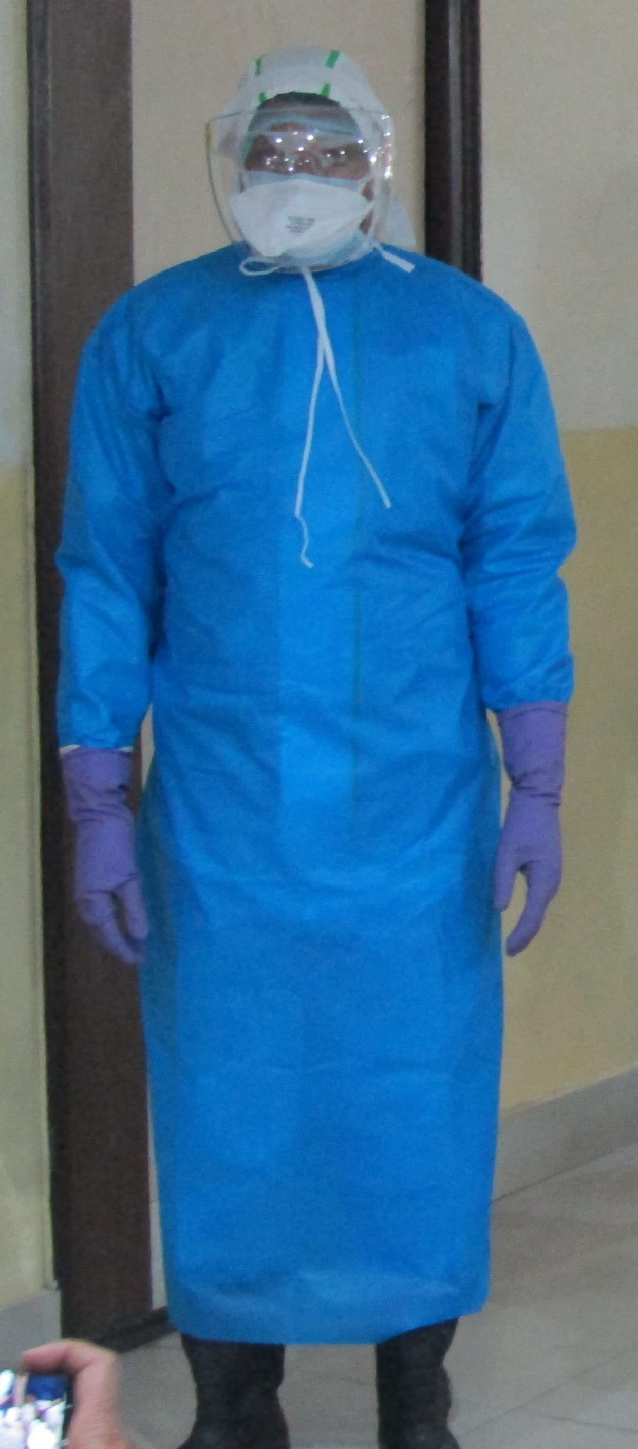 Self-made PPE kit kept health workers safe