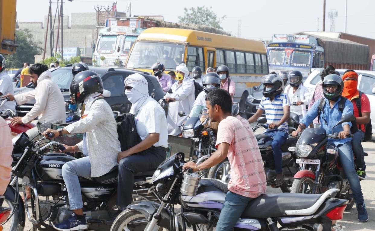 jam, on national hiway, and city, mathura